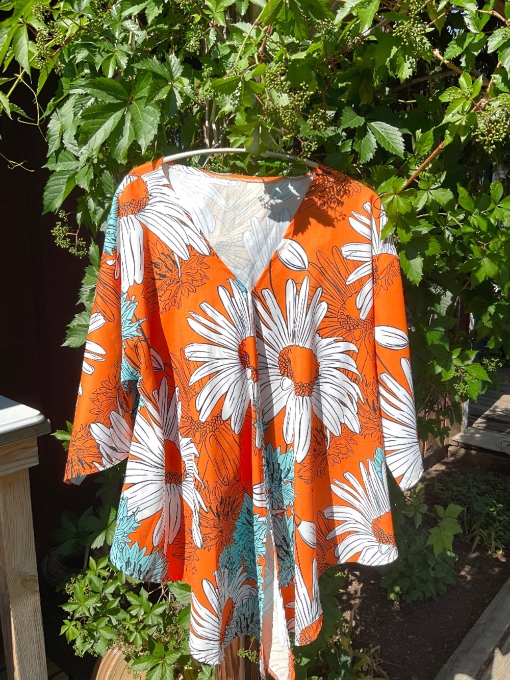 Unbranded eccentric asymmetrical vibrant floral blouse